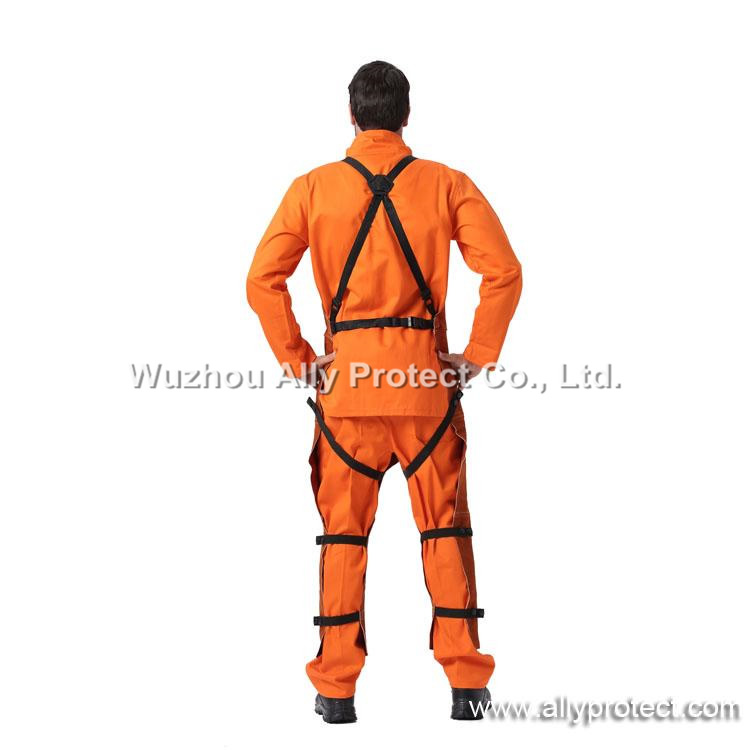 AP-7236 Coffee Leather Bib with Leg Apron