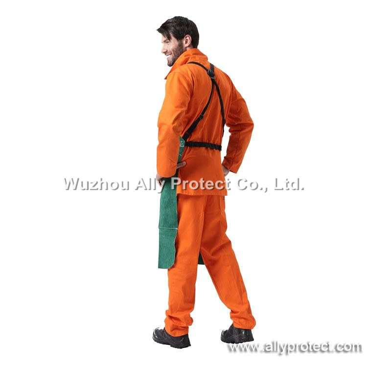 AP-6105 Green Leather Full Bib Apron